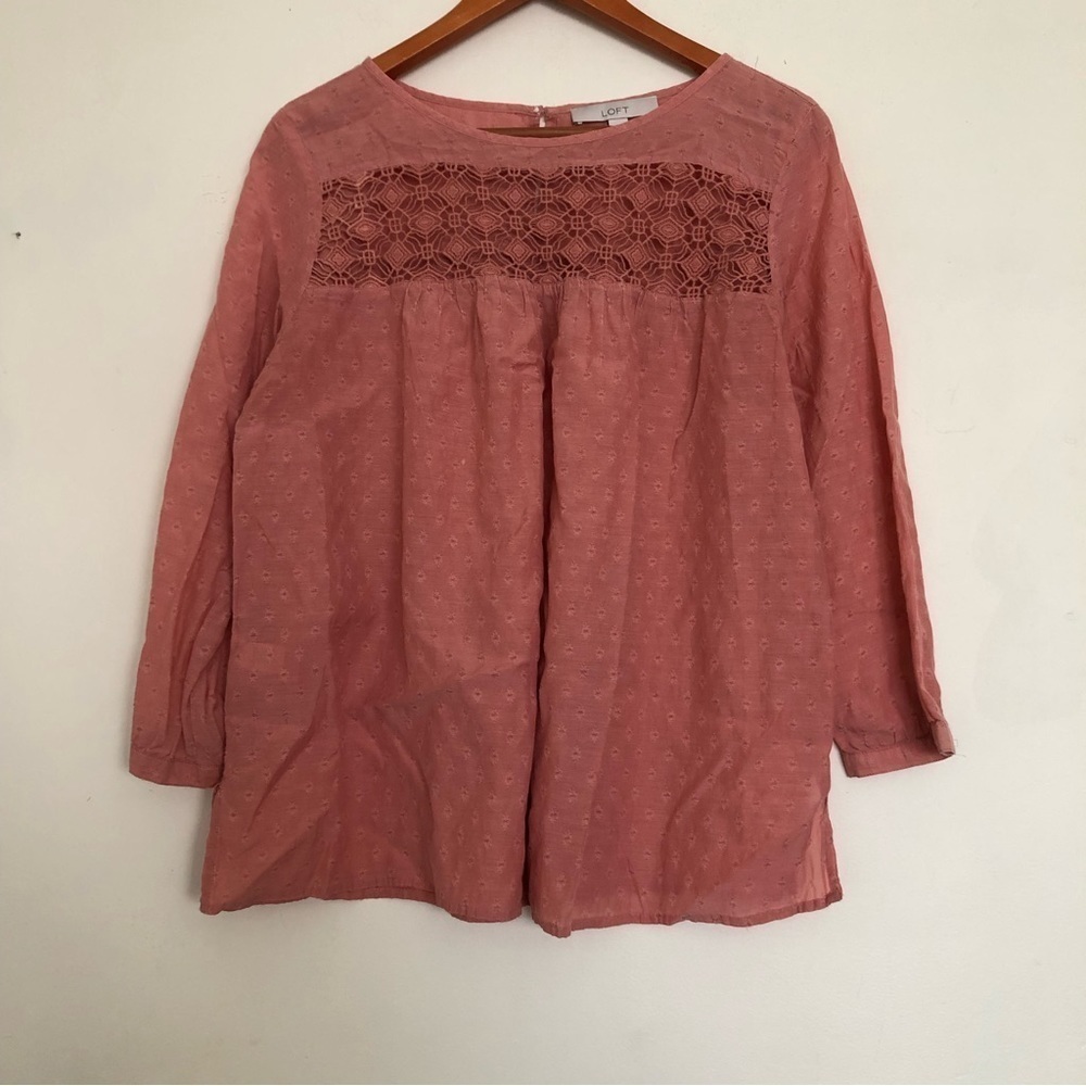 Ann taylor loft eyelet blouse